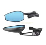 HIGH QUALITY UNIVERSAL CNC ALUMINUM ALLOY REAR VIEW MOTORCYCLE MIRROR BLUE GLASS - Image 3