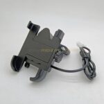 360 DEGREE ROTATION ADJUSTABLE MOTORCYCLE PHONE HOLDER WITH CHARGER (PH-02)