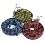 (3 PIECE) BUNGEE CORD ELASTIC RUBBER WITH HOOKS FOR MOTORCYCLE LUGGAGE BINDING